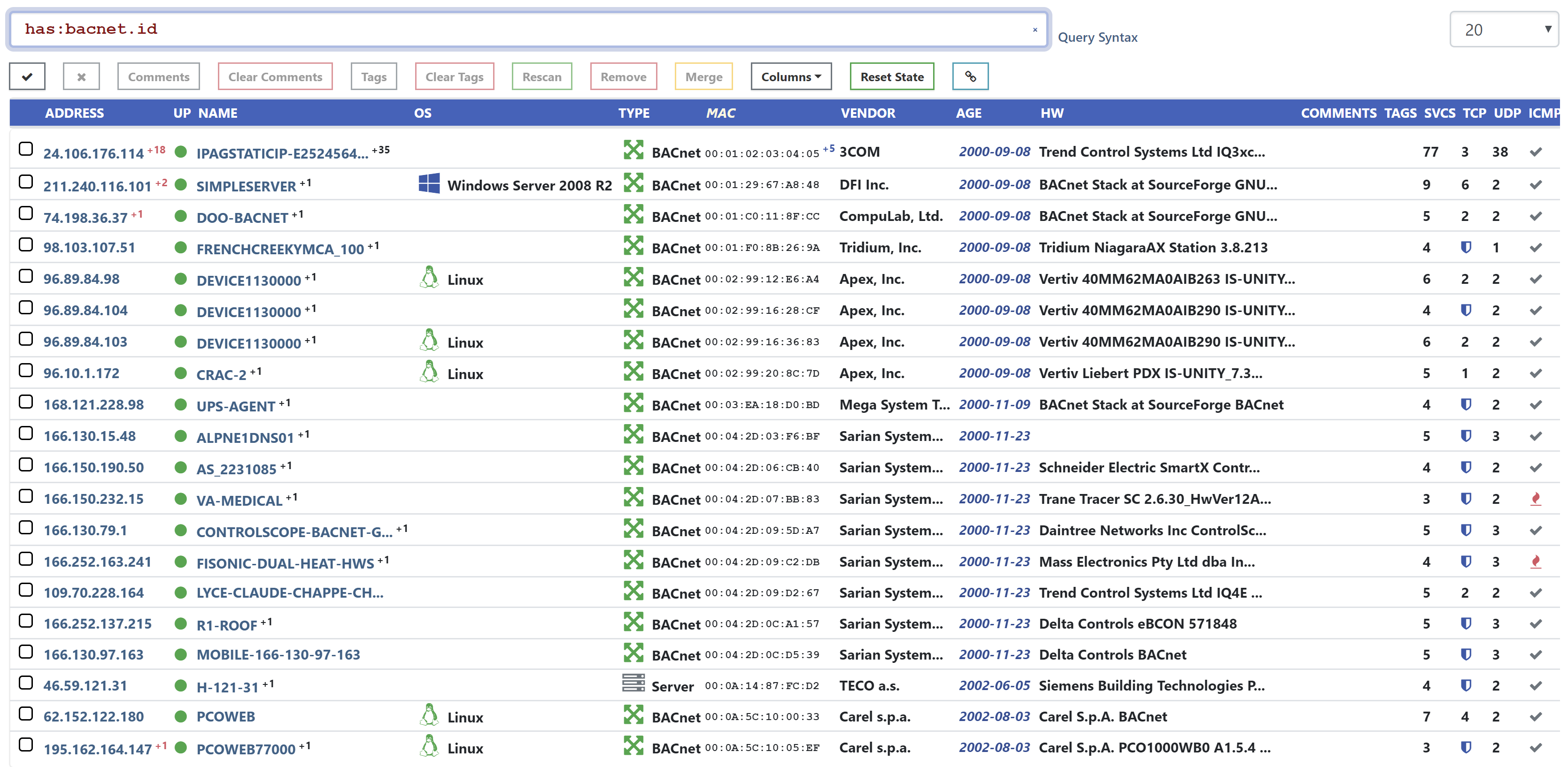 Rumble BACnet Support