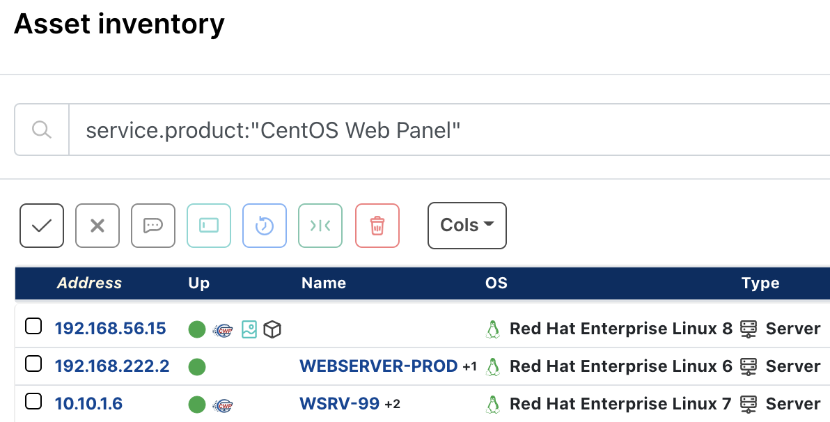 The Queries Library Find CWP instances