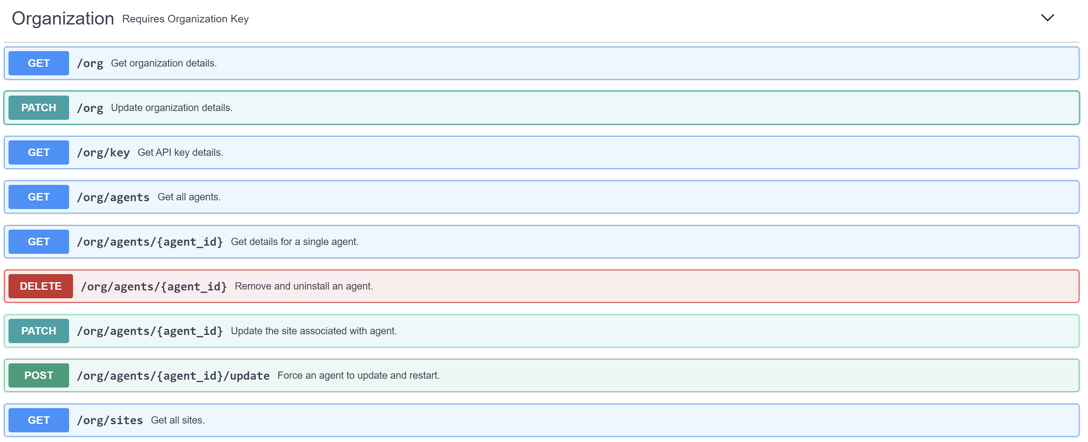 Rumble Oranization API