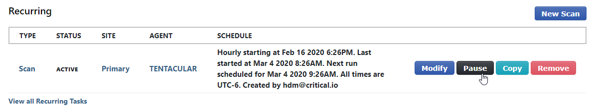 Scan Pause Scan Pause