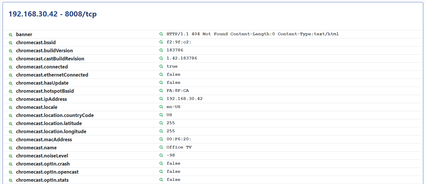 Chromecast Fields Chromecast Fields