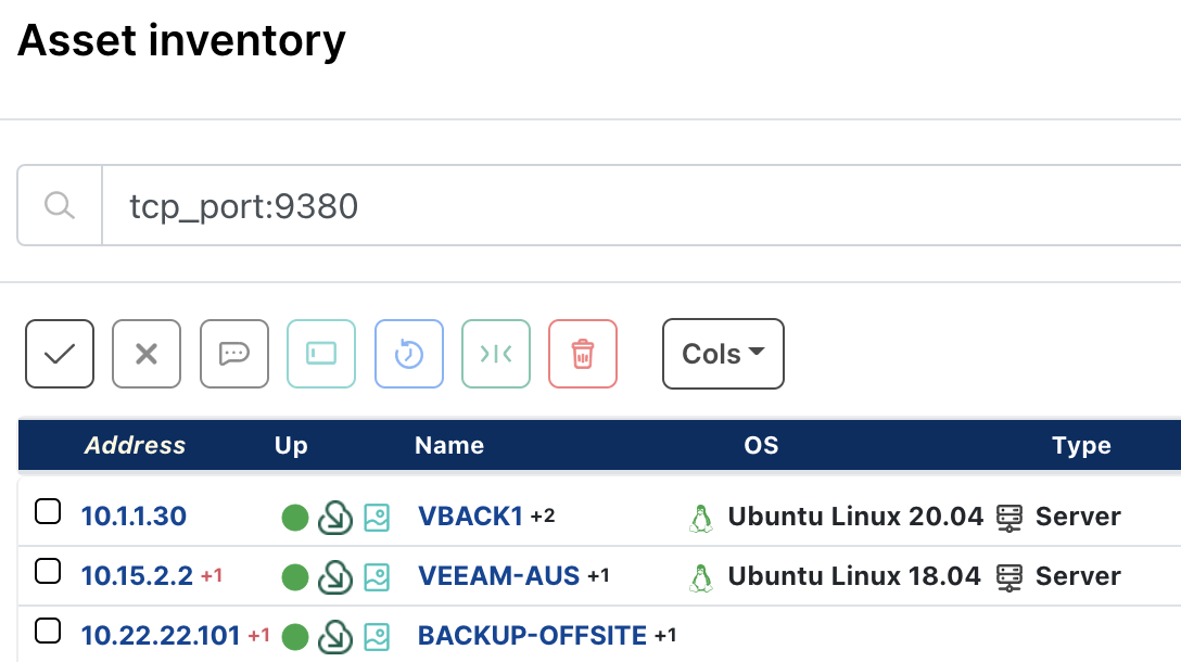 The Queries Library Veeam prebuilt query is available in the Queries Library