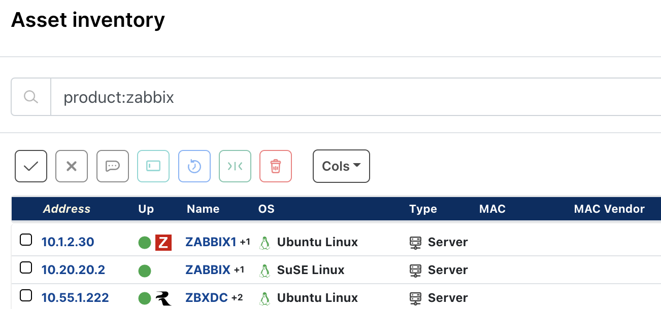 The Queries Library Zabbix prebuilt query is available in the Queries Library