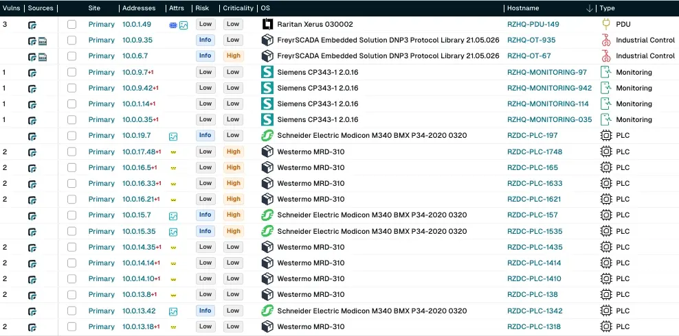 OT Asset Inventory in runZero